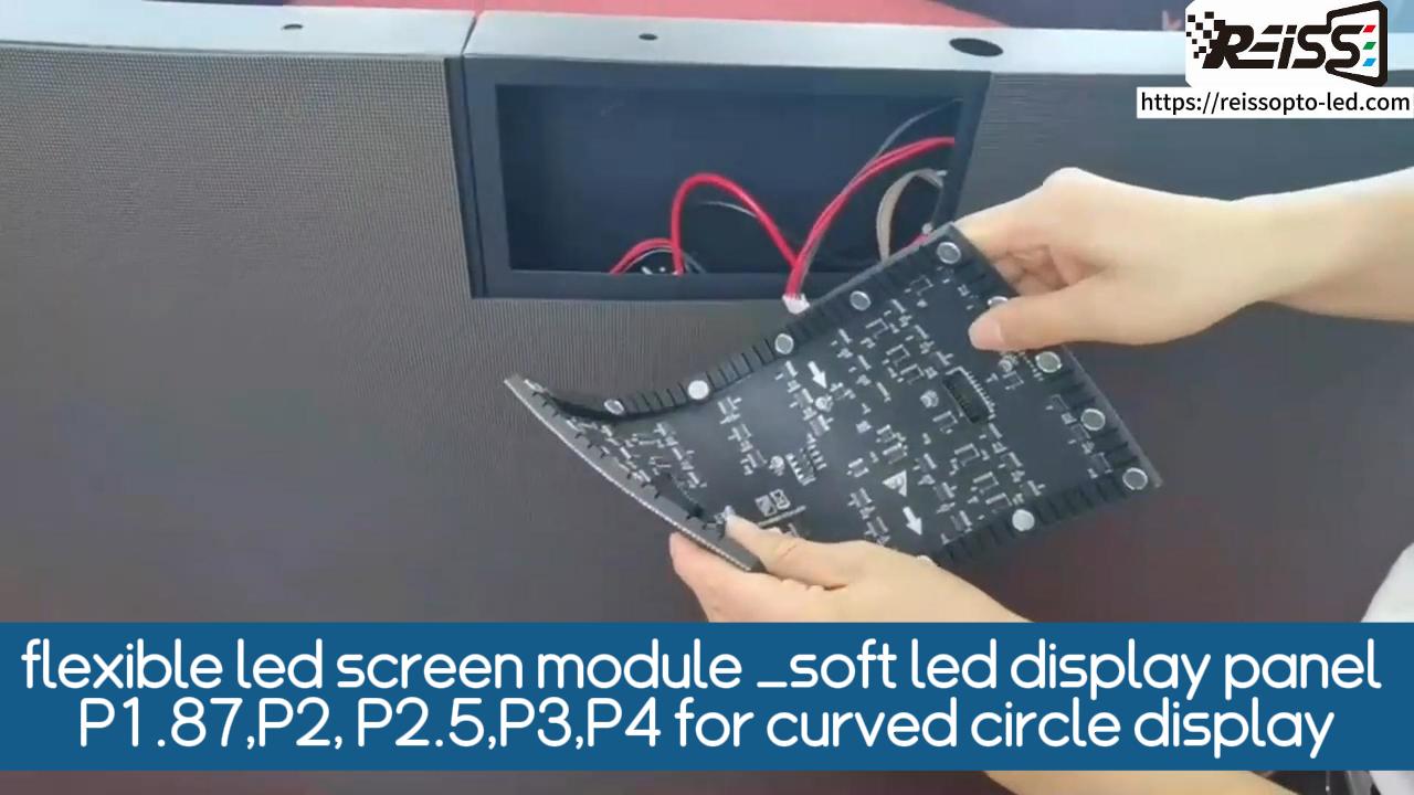 flexible led screen module _soft led display panel P1.87,P2, P2.5,P3,P4 for curved circle display