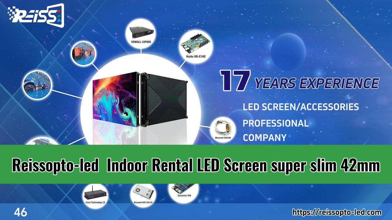 Reissopto-led Indoor Rental LED Screen super slim 42mm