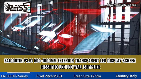EA1000TIR P3.91 500-1000MM EXTERIOR TRANSPARENT LED DISPLAY SCREEN RISSOPTO-LED LED WALL SUPPLIER