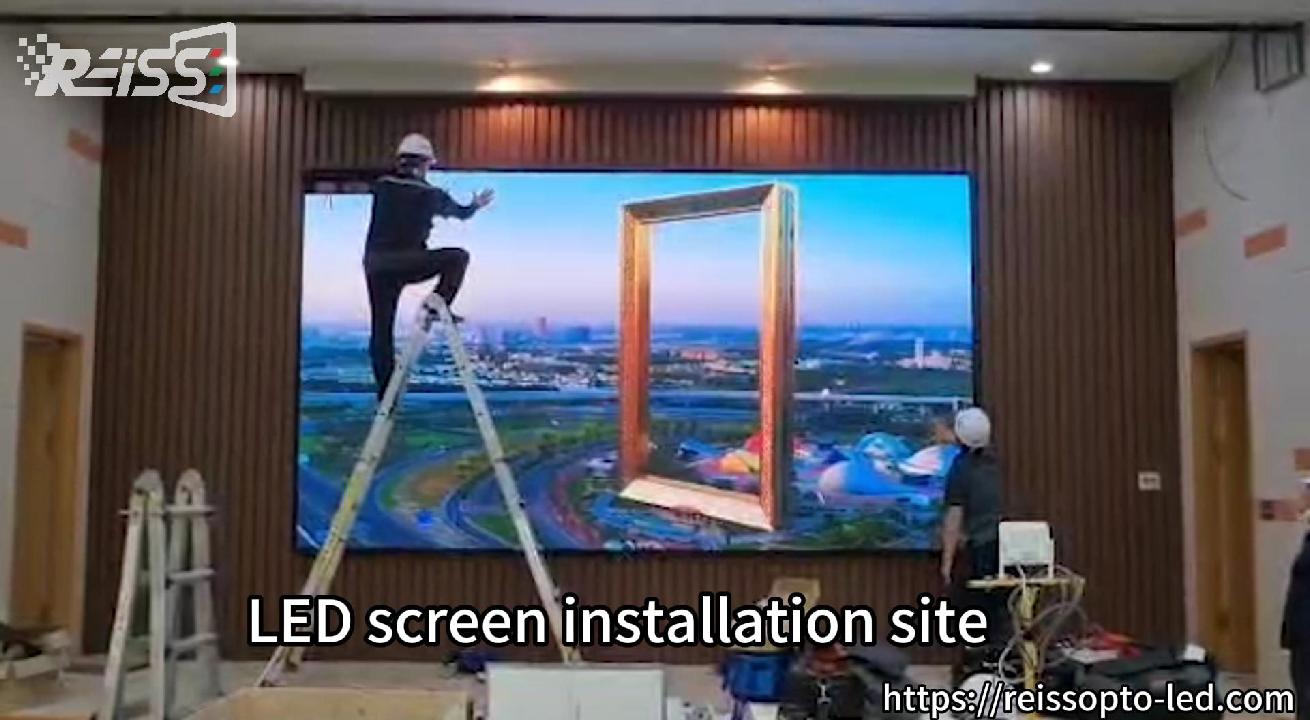 LED display installation and display video